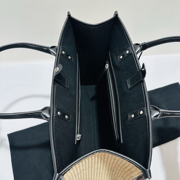 Versace Medusa La Vacanza Studded Raffia Leather Trim Large Tote Bag NWT $2,075 - Picture 11 of 16